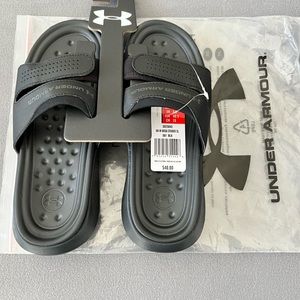 Under Armor women’s slides, NWT, size 9, black